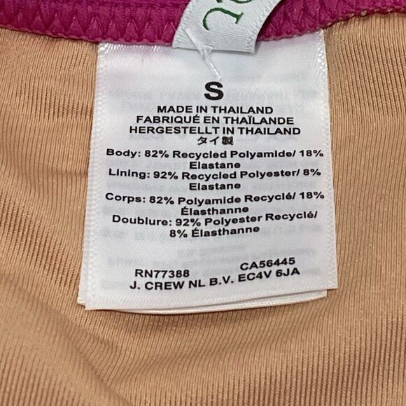 J Crew Heritage 1989 High-Leg Bikini Bottom Fuchsia Pink Size Small Cheeky BP209 - Picture 6 of 6